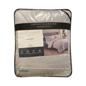 Social Standard By Sanctuary 3 Piece Microfiber Comforter Set - Silver